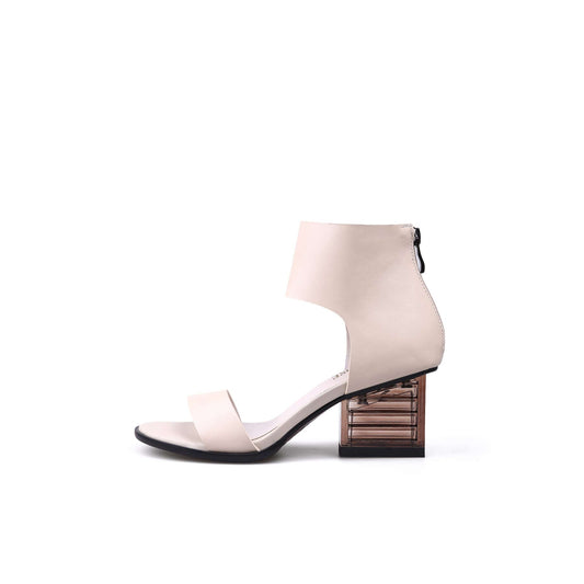 Ankle Wrap Back Zip Sandals-0